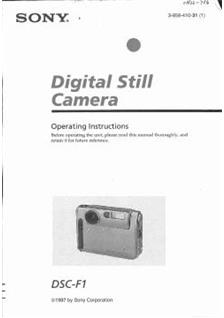 Sony Cyber-shot F1 manual. Camera Instructions.
